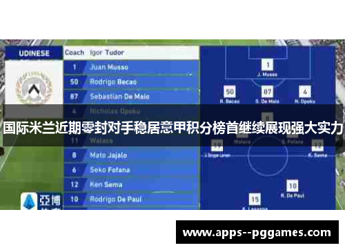 国际米兰近期零封对手稳居意甲积分榜首继续展现强大实力 国际米兰近期零封对手稳居意甲积分榜首继续展现强大实力